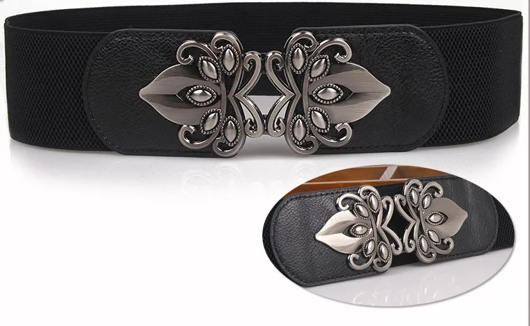 designer belts women Hot Corset belt Personally gold buckle stylish waistbands for Women elastic cummerbunds black Dress wild wedding cummerbund lady gold belt