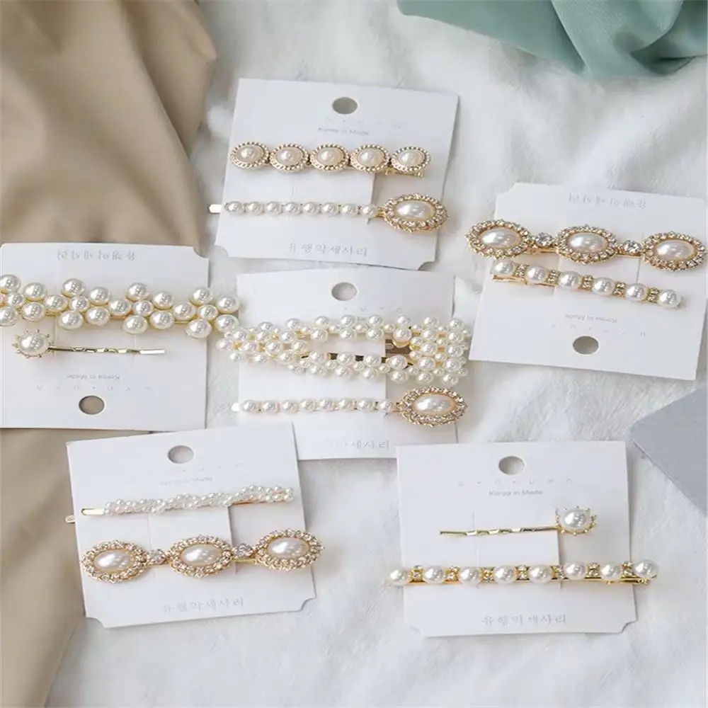 

M MISM 1Set Imitation Pearls Hair Ornament Barrettes Hairpins Fashion Elegant Hair Clips For Women Korean Hair Accessories
