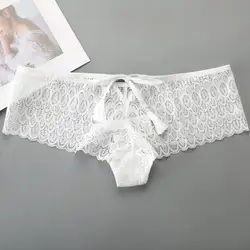 Femme сексуальное женское белье для Для женщин прозрачный лоскутное кружева геометрический выдалбливать кисточки белый со средней посадкой