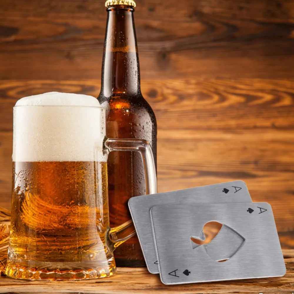 

Magic flying Poke Card Beer Bottle Opener Magic track toy 8cm 40g outdoor Stainless Steel play disc card Self-defense toy d22