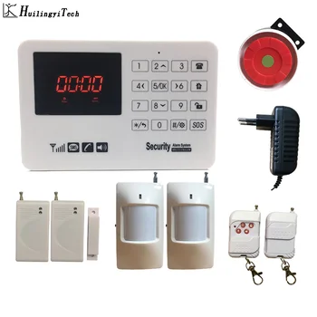 

Free Shipping Wireless Home Security GSM Alarm System Intercom Remote Control Autodial Siren Sensor
