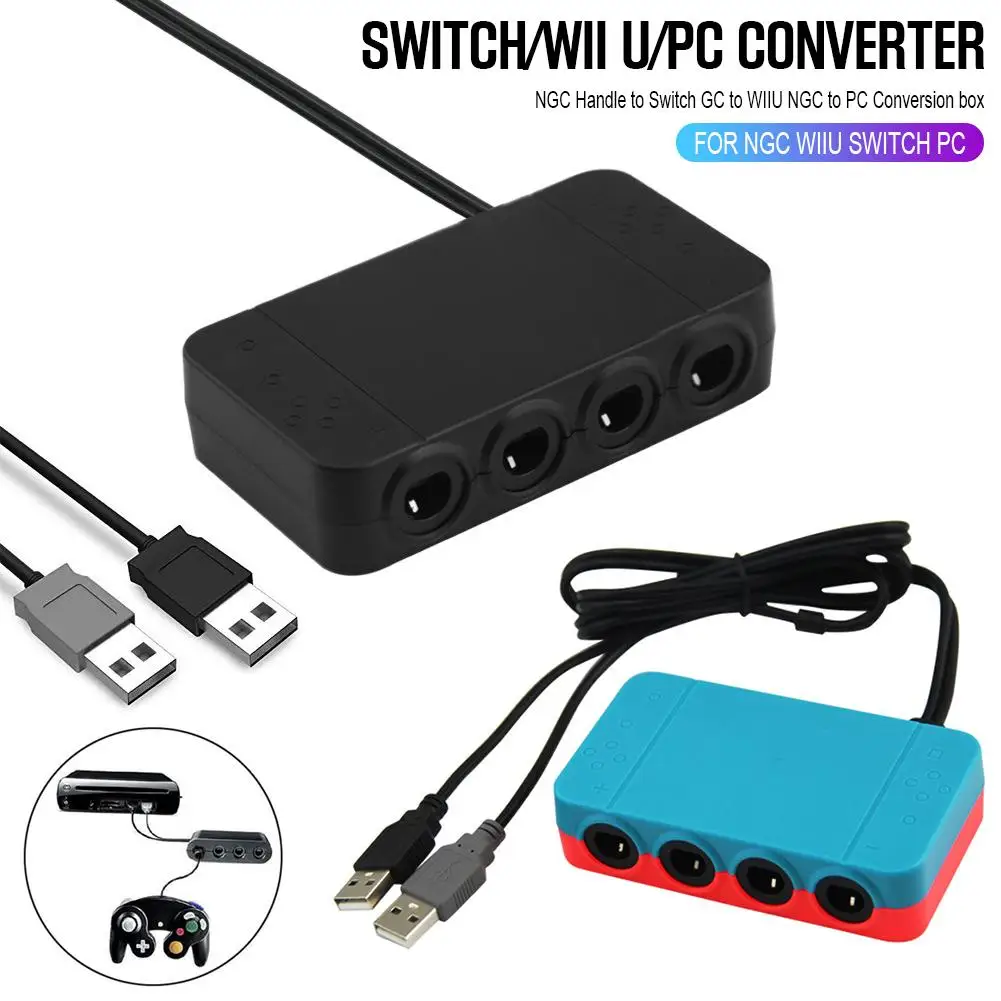 

HS-SW306 4 Ports Player For GameCube Controller Adapter For Wii-U For Switch NS Or PC Handle Combined Converter Adapter USB Type