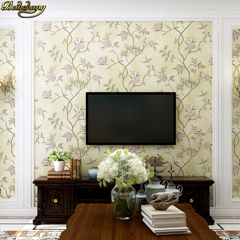 beibehang mural arrival pastoral fresh floral wallpaper 3d stereo non woven flowers wallpapers room decor mural wall d beibehang mural Arrival Pastoral Fresh Floral Wallpaper 3D Stereo Non-woven Flowers Wallpapers Room Decor Mural Wall D