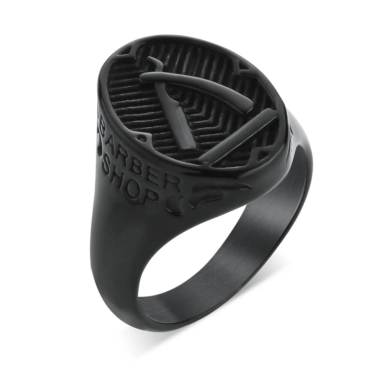 Мужское декоративное кольцо для парикмахерского магазина, Золотое кольцо для парикмахерского ножа из нержавеющей стали, кольца для бритвы в стиле панк, Индивидуальные ювелирные изделия anillo