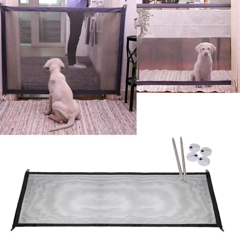 

Door & Window Screens Magic Gate Portable Folding Safety Guard For Pets Dog Cat Isolated Gauze drop shipping 10.14