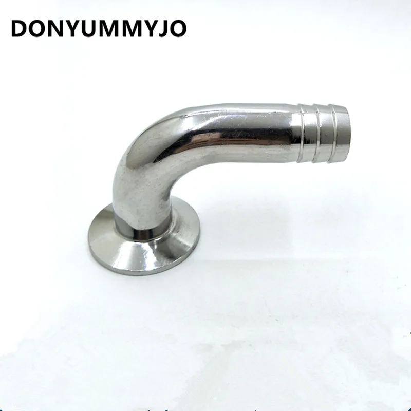 DONYUMMYJO 1,5 "Tri Clamp X 25 мм od колючей шланг с 90 * изгиб, сантехнические фитинги