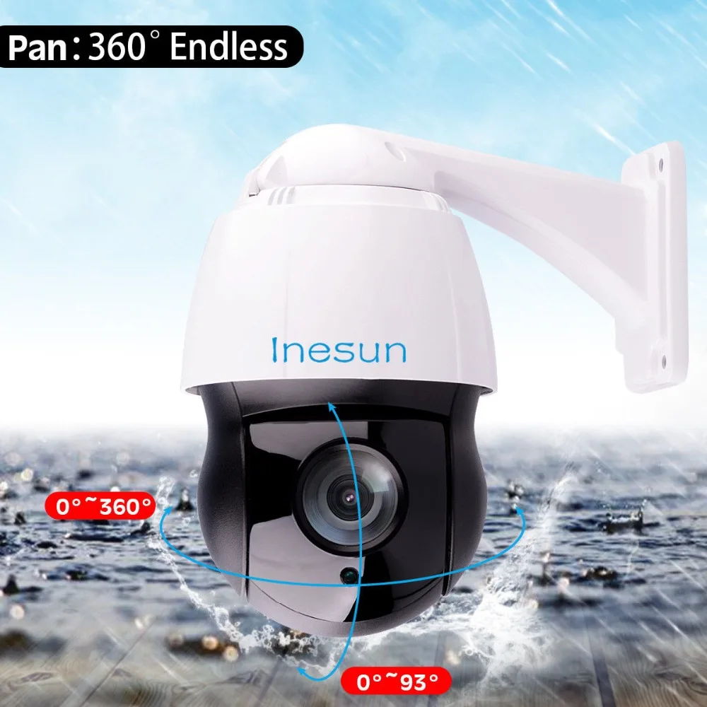 Inesun CCTV PTZ Безопасности Камера 5MP Super HD 2688X1944 телеметрией 30X Оптический зум 4 в 1 гибридный TVI/AHD/CVI/CVBS открытый Камера