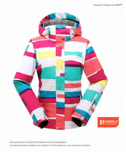 Best price at $125 Cheap Top Quality Women Winter Coat Outdoor Jackets Jacket Skiing Jacket Waterproof Skiing Suit Sportswear Snowboard Jacket Women 1401