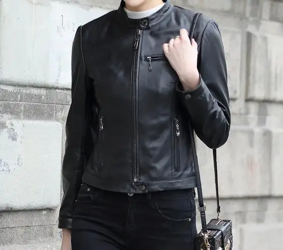 3xl Pu Col Court Noir Mince Veste Femmes Nouvelle Mode Chaude automne M Printemps Support Occasionnel 2019 dROdPq