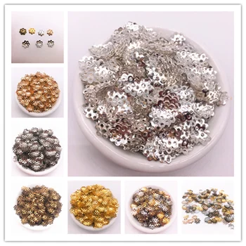 

NEW 800pcs/lot 8mm Hollow Flower Findings Cone End Beads Cap Filigree DIY Jewelry Making Accessories