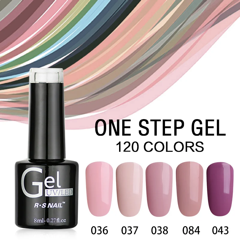 RS Nail Gel Nail Polish Set One Step Gel 3 in 1 Gel Lacquer UV Color