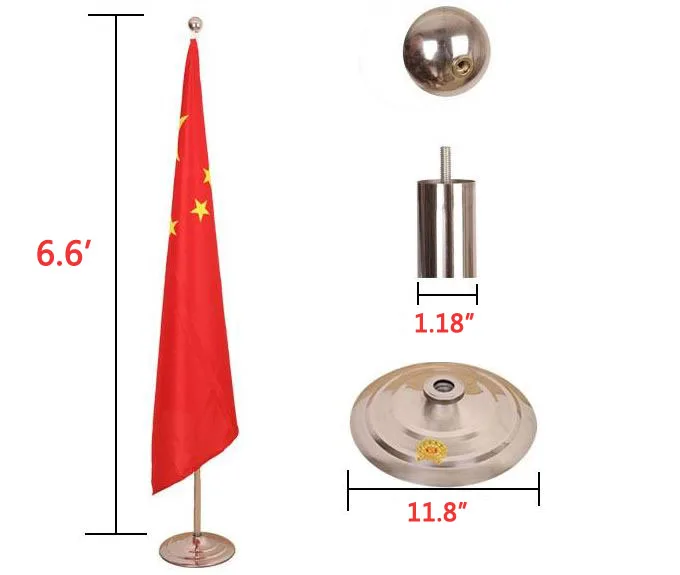 6 Ft Indoor Worldwide National Flag Pole With Standing Base Floor 6 Ft Indoor Worldwide National Flag Pole With Standing Base Floor Type Essential For Office Exhibition 2m Flying In Flags Banners Accessories From