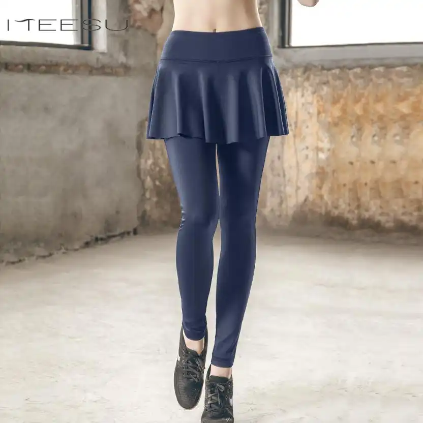 yoga leggings with skirt attached