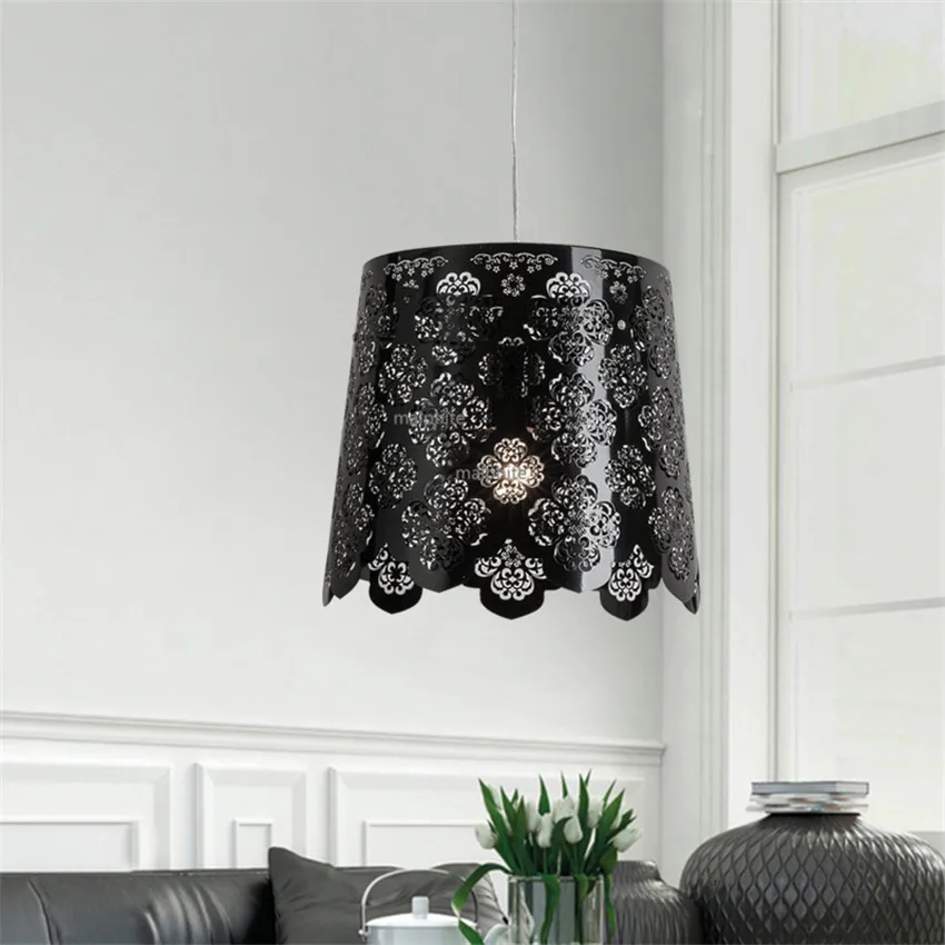 

Nordic Style LED Pendant Lamp Iron Carved Design Pendant Lights Modern Home Decor Lighting Light Fixture Loft Novelty Hanglamp