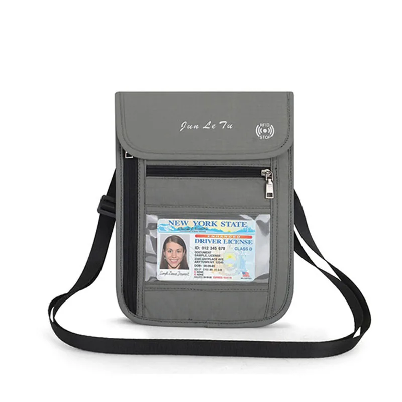 Новинка, Обложка для паспорта, для женщин, для путешествий, мужчин, кредитный держатель для карт, для документов, для паспорта, сумка на плечо, сумка для паспорта - Цвет: gray