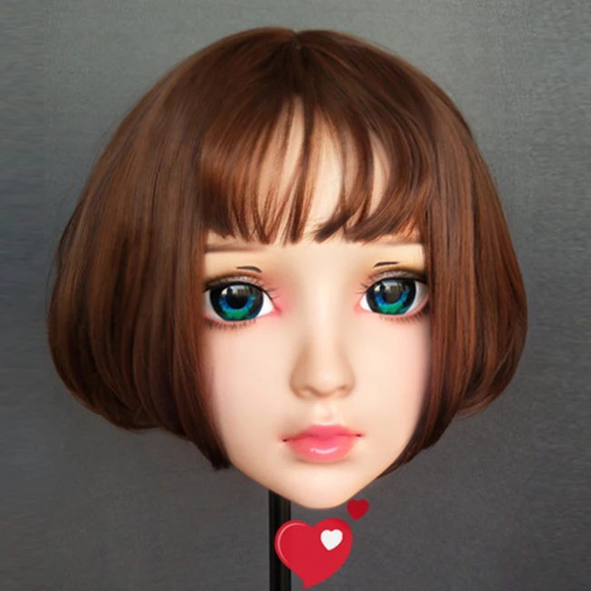 Ya-02) Gurglelove женский милая девушка смолы половина головы Kigurumi BJD маска косплэй японского аниме роль маска Лолиты Crossdress кукла