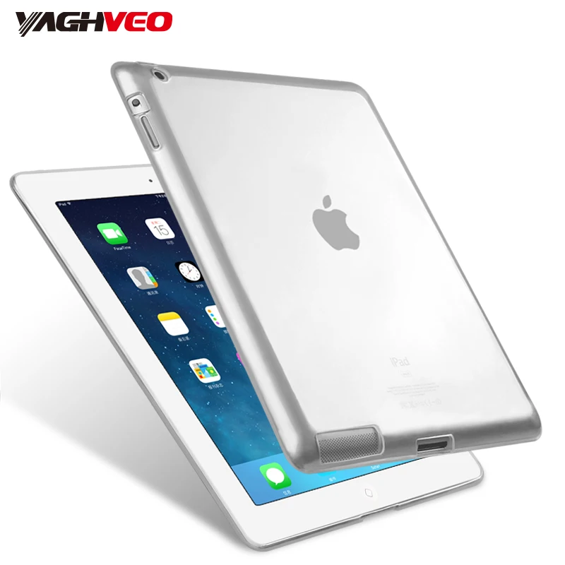 

Case For iPad 2 3 4 Clear Transparent Silicone Case Soft TPU Back Cover Tablet Funda coque For iPad 2/3/4