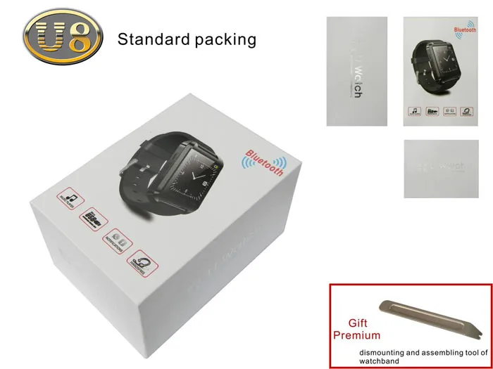 U8 Smartwatch Bluetooth Watch Passometer Touch Screen Answer and Dial the Phone