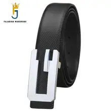 FAJARINA Men's Fashion Quality Cow Skin Genuine Leather Belt Men Cowhide Smooth Style 3.3cm Width Belts Slivery Buckle LUFJ765 Belts FAJARINA Men's Fashion Quality Cow Skin Genuine Leather Belt Men Cowhide Smooth Style 3.3cm Width Belts Slivery Buckle LUFJ765 Belts