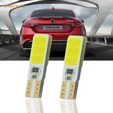 Lâmpadas led para número de licença 2 x t10 w5w, lâmpadas para alfa romeo 145 146 147 155 gt 159 166 brera gtv mito aranha