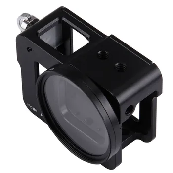 

Housing Shell Aluminum Protective Cage+ 37mm UV Lens Filter+ Cap For GoPro HERO5