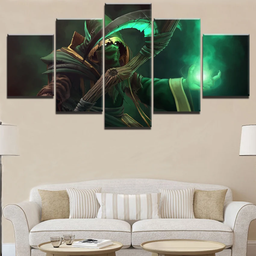 DOTA 2 Game 5 Pieces Paintings Canvas Wall Art Home Canvas Wall Art Home Decor Living Room Modern D