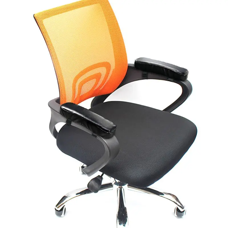 1 пара подлокотников для стула из искусственной кожи мягкая износостойкая подушка из пены с эффектом памяти для офисного стула черного цвета