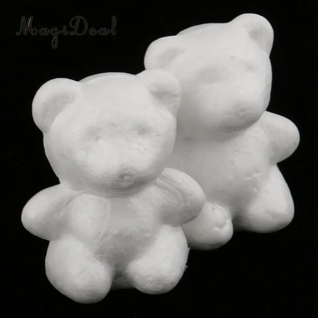MagiDeal 20 штук 60 мм в форме медведя моделирование полистирол пенополистирол гладкие украшения для детей детский сад ручной работы DIY ремесла