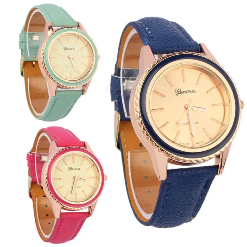 Durable 2016 Fashion font b watch b font women Vogue Women s Men s Unisex Faux