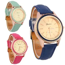 Durable 2017 Fashion watch ladies Vogue Women’s Men’s Unisex Faux Leather Analog Quartz Wrist Watch relogio masculino