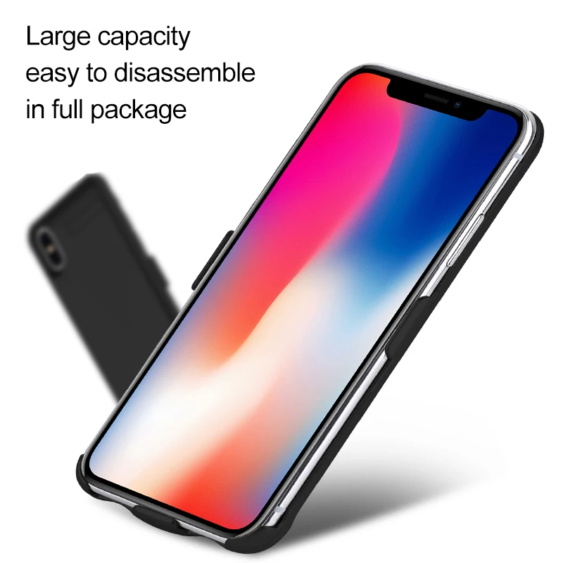 Ультратонкий чехол с зарядным устройством для Iphone X 5200 мАч внешняя батарея