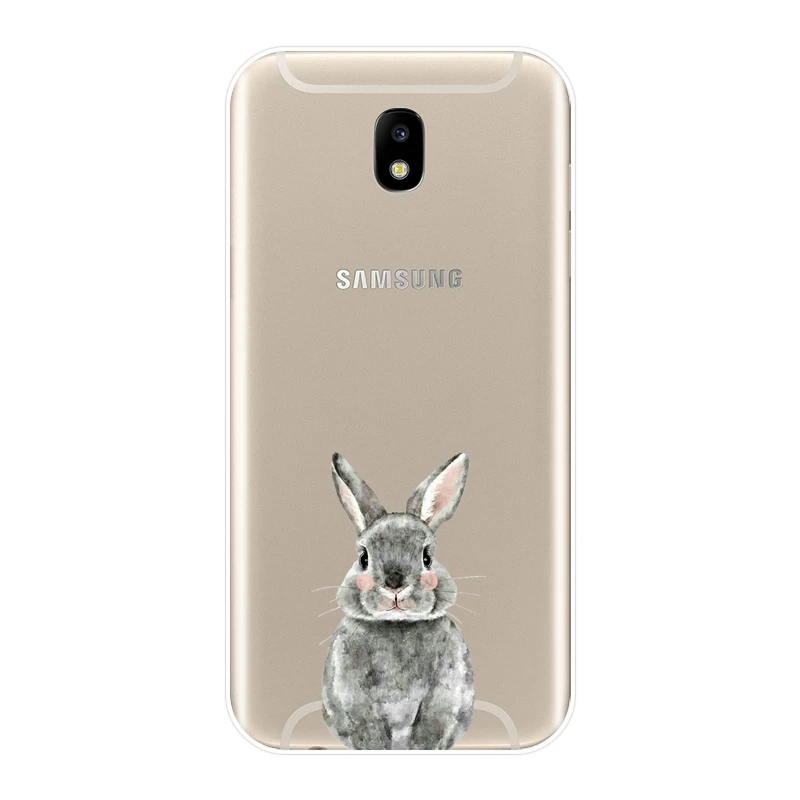 Силиконовый чехол для телефона Samsung Galaxy J2 J5 J7 Prime J3 2015 2016 2017 мягкий с кроликом J4 J6 J8