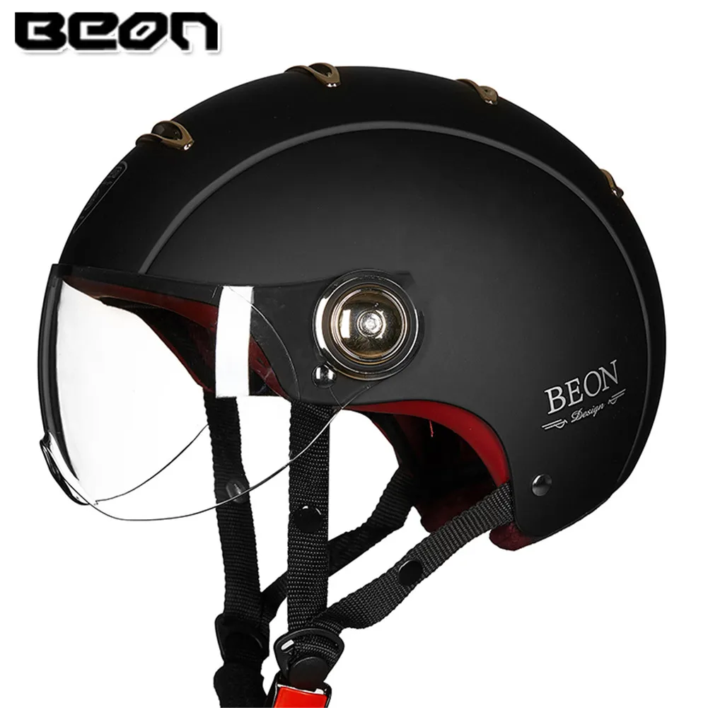 BEON мотоциклетный шлем скутер с открытым лицом Capacete Casco мото шлемы для мужчин и