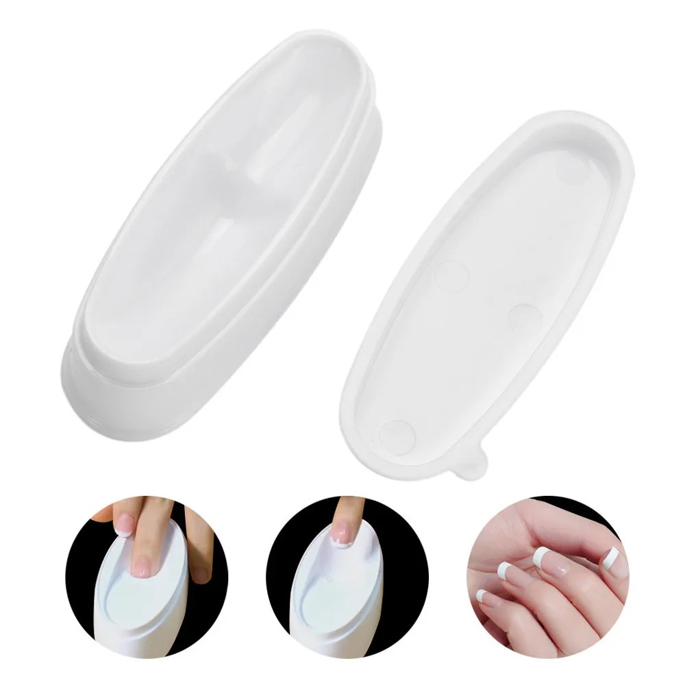 

Powder Glitter Dust Dipping Tray Nail Art Tools Powder Container Box French Smile Line Guide Design Salon Manicure Accessory