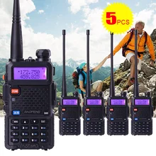 5pcs/lot BaoFeng UV5R 5W Dual Band VHF/UHF136-174Mhz&400-520Mhz Portable CB Ham Radio Communicator Walkie Talkie HF Transceiver