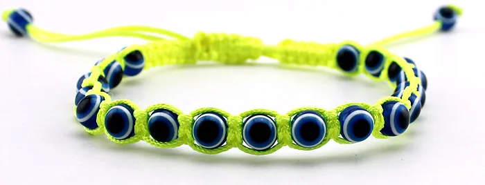 Богемные синие индейки сглаза браслеты и браслеты для женщин детские Стразы регулируемые подвески цепочка ножные браслеты ювелирные изделия в стиле бохо - Окраска металла: yellow