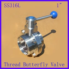 Новое поступление " SS316L нержавеющей стали санитарно руководство воды бабочка темы ж пластиковой ручкой