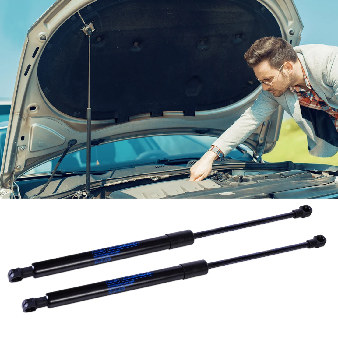 

CITALL 2pcs Front Hood Lift Shock Damper Gas Pressurized Support Strut Lid 51237060550 for BMW E90 E91 2006-2008 2009 2010 2011