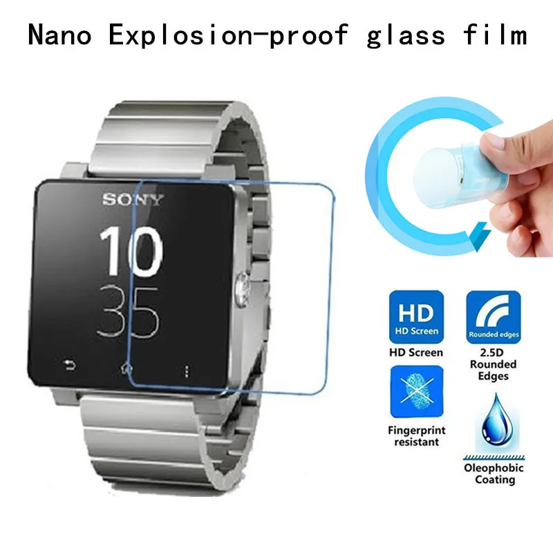 Nano Explosion proof Soft Glass Protective Film Screen Protector for Sony font b SmartWatch b font