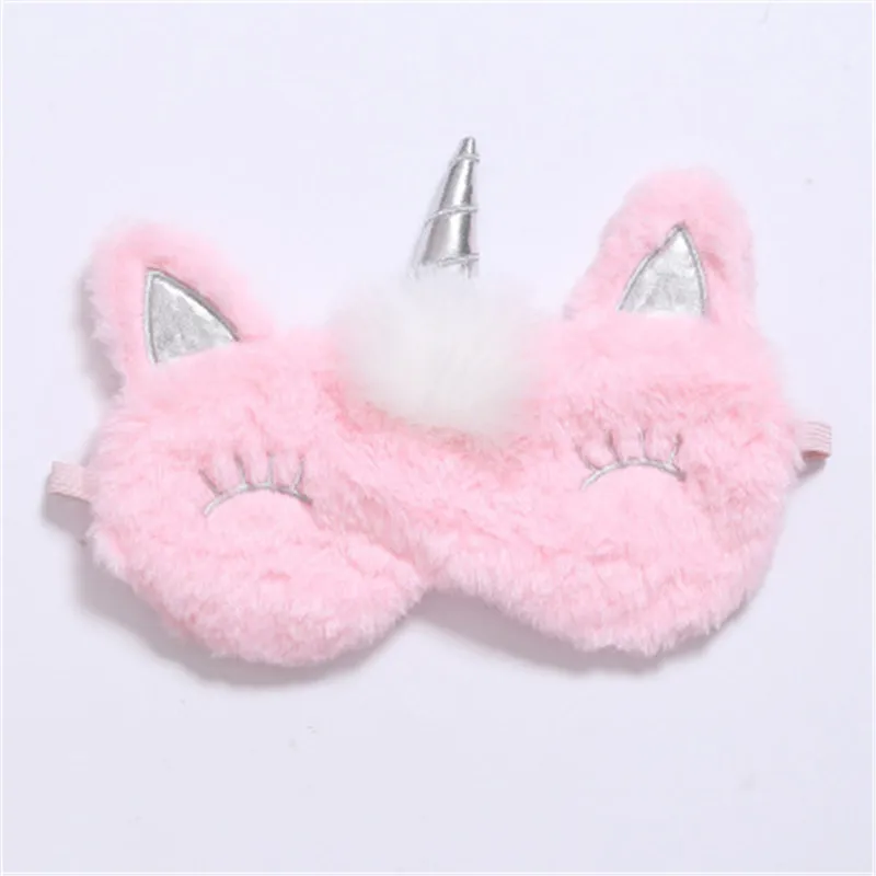 

3D Pink Unicorn Eye Mask Sleeping Blindfold Eye Cover Shadow Soft Cover for Traveling Sleep Eyeshade Party Gifts Christmas