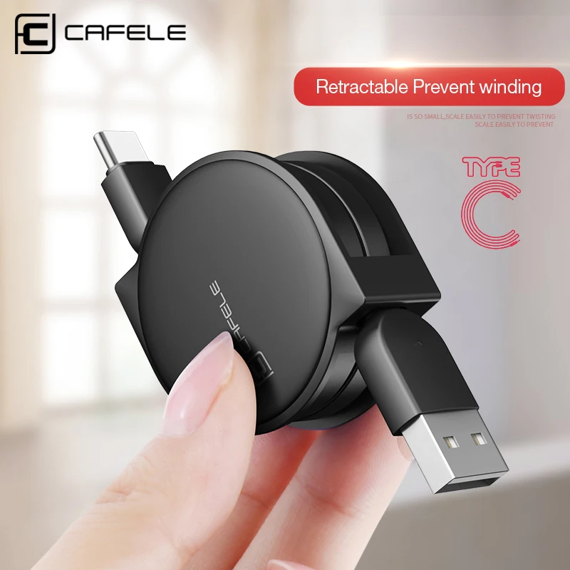 CAFELE USB Выдвижной кабель type-c USB кабель для синхронизации данных и зарядки для samsung S8 huawei p9 p10 для Xiaomi 5X A1 ZUK Z1 Z2