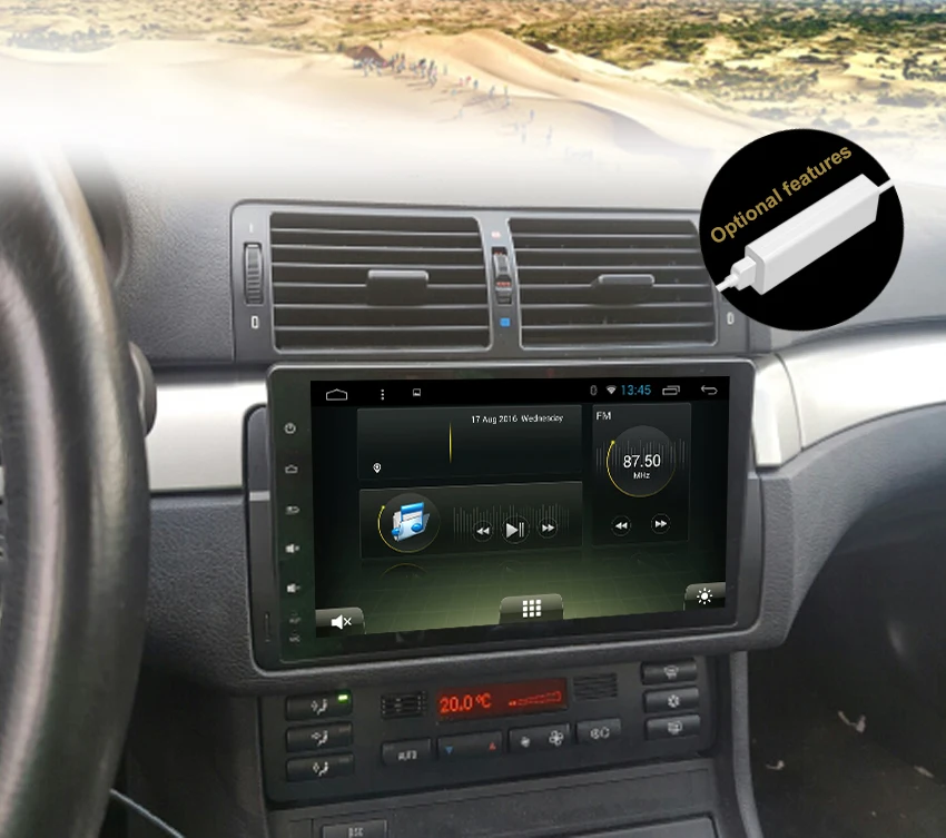 19 Koason 10.25 inch Android System 7.1.1 Car Media Player GPS Navigation Stereo for BMW E46 1998-2005