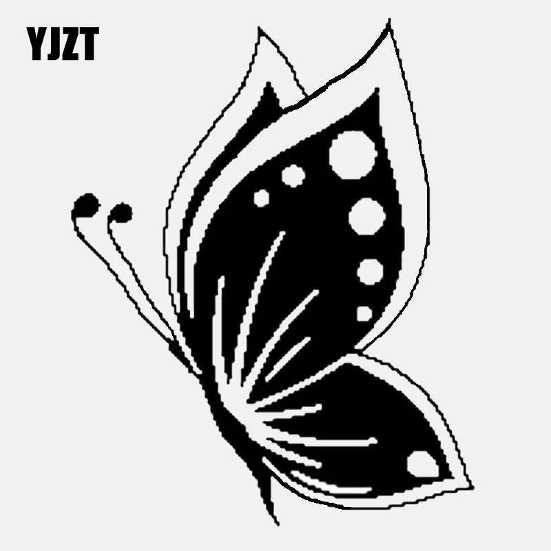 YJZT 13.1CM*16.5CM Car Sticker Butterfly Princess Art Decals Vinyl Decor Black/Silver C24-0214 | Автомобили и мотоциклы