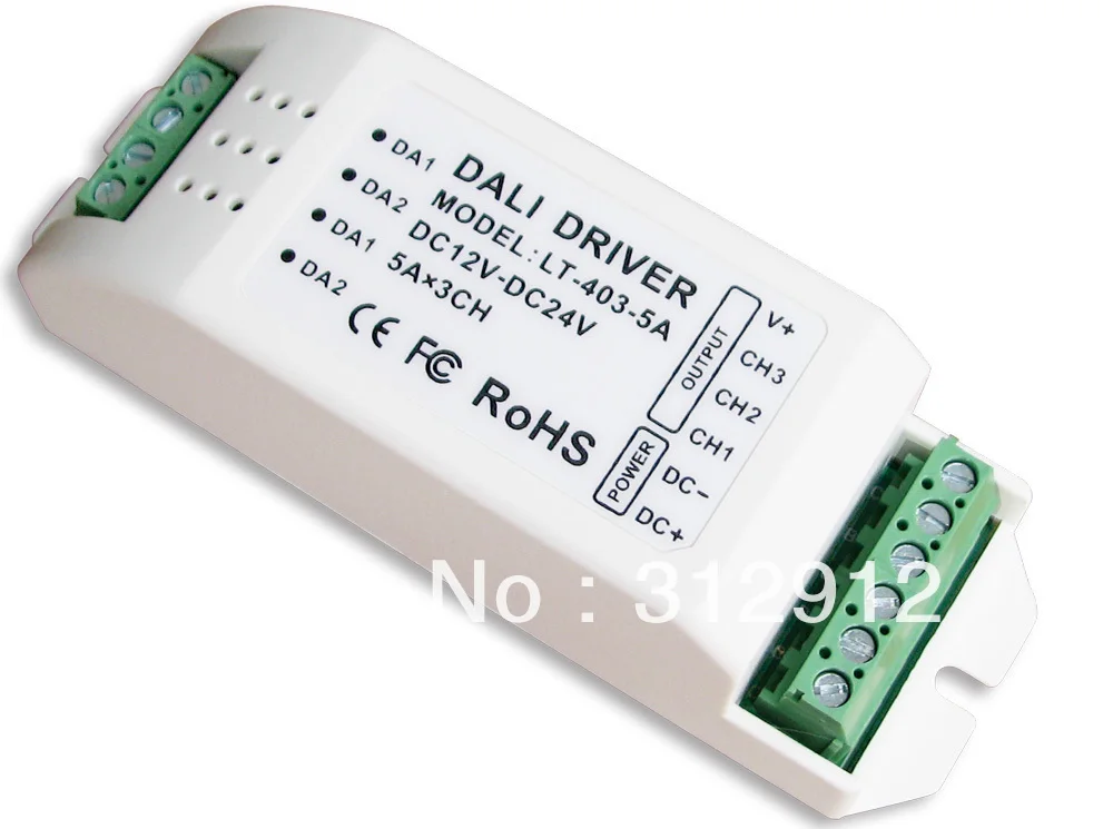 

LT-403-5A,DALI LED Dimming Driver;5A*3Channel PWM output,DC12-24V input