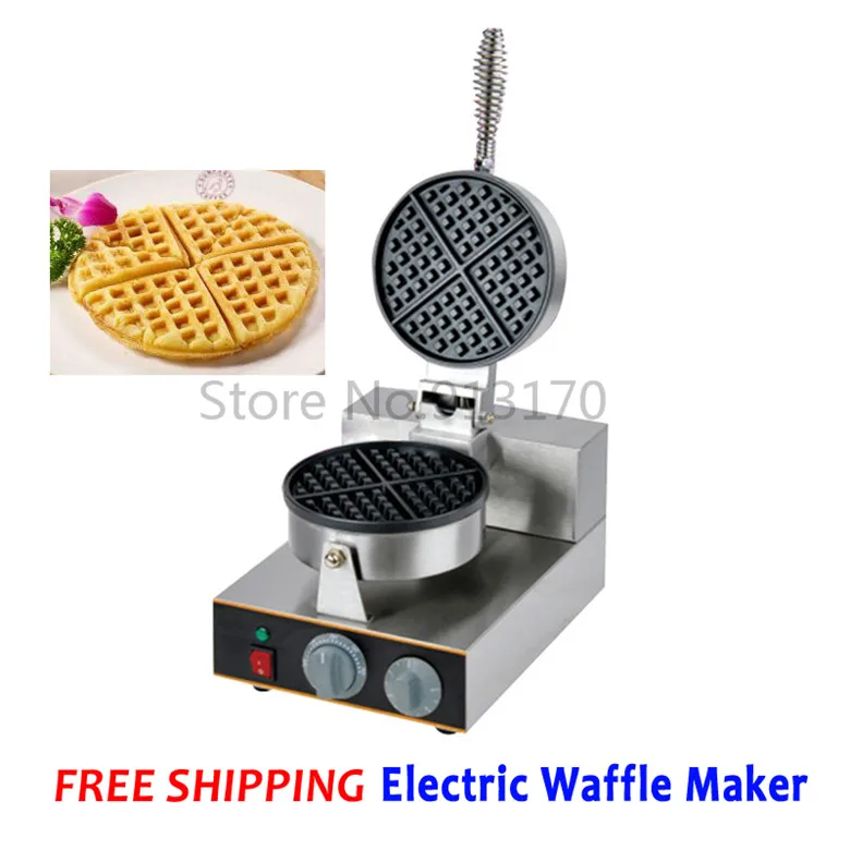 Free Shipping Commercial Electric Waffle Maker Single Head Kitchen