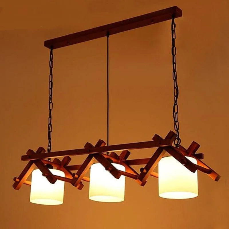 

Solid Wooden living room dining room pendant light Southeast Asian American Mediterranean new Chinese dining room dining zh MZ42