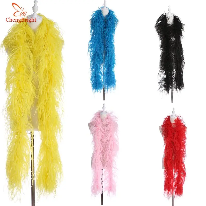 

CHENGBRIGHT 6 Layers Fluffy Ostrich Feather Boa Skirt Costumes/Trim For Party/Costume/Shawl/Craft Ostrich Feather In Wedding DIY