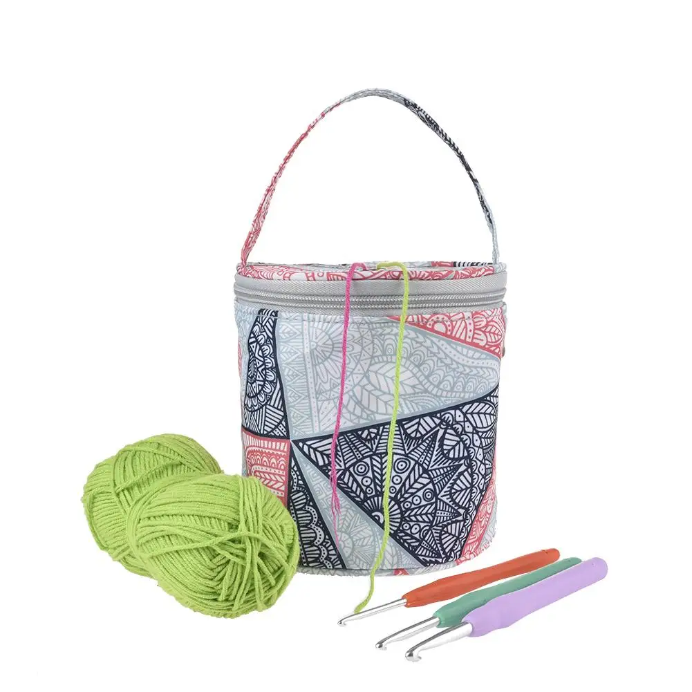 

Home Daily Storage Bag Wool Yarn Crochet Sewing Needle Handbag Weaving Tool Tote