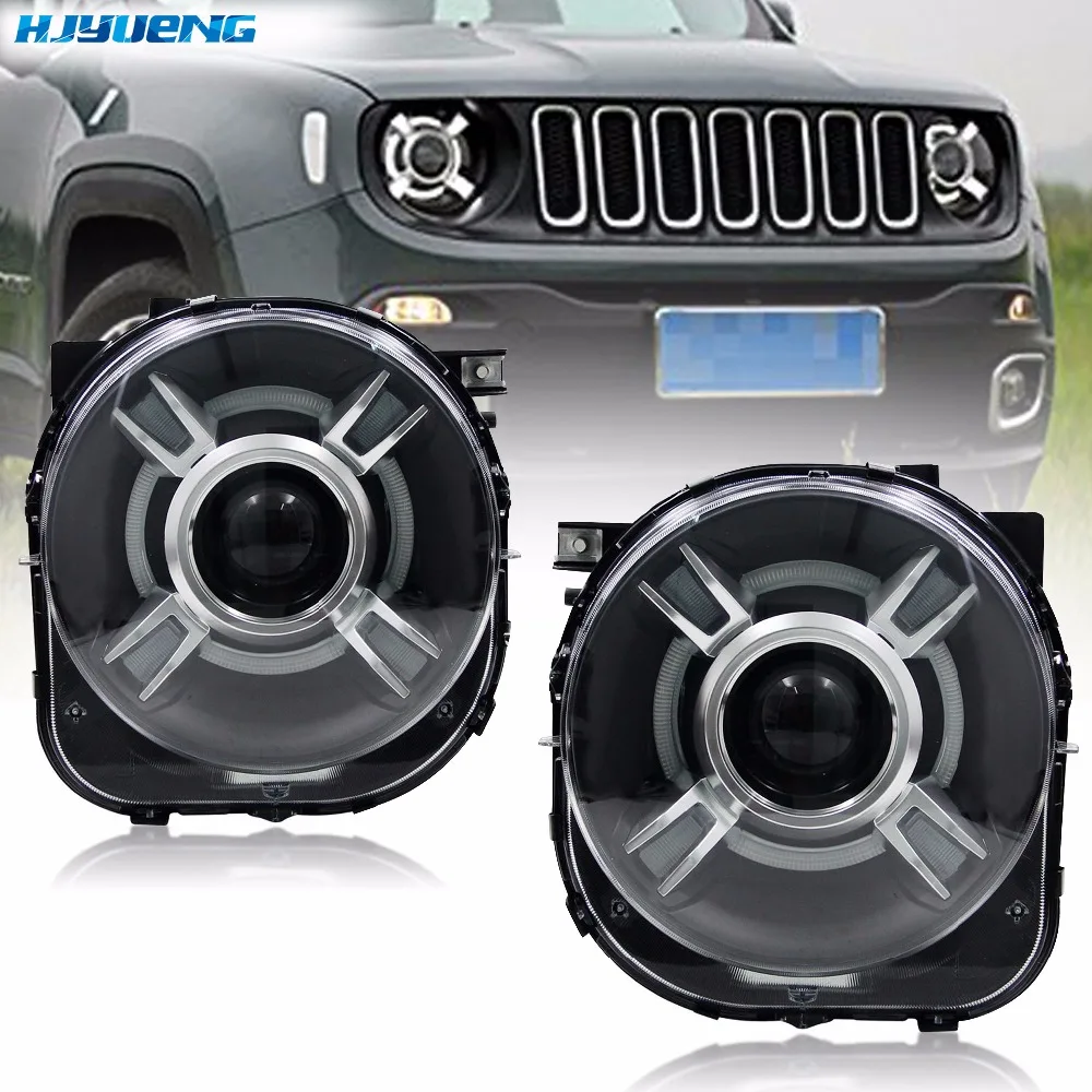 HJYUENG 55w 2015 2016 For Jeep Renegade HID LED Headlight with DRL and