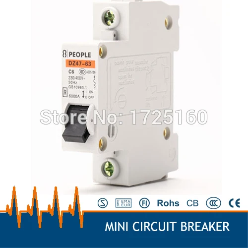 220/230v 6A 1P dz47 63 16 лет от производителя сертифицированный CE мини выключатель|circuit